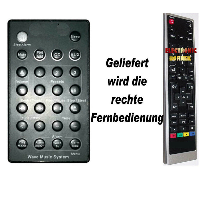 2 Piece New Remote Control Fit For B-Wave Music Radio System I II III IV