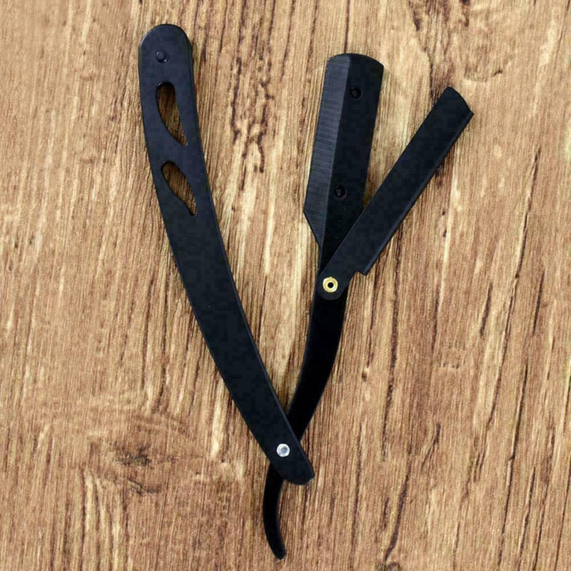 Stainless Steel Handle Straight Edge Barber Razor Folding S4Q3 Shaving N5L3