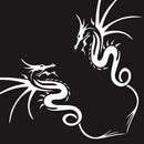 1 Pair Car Hood Bonnet Stickers Dragon Totem Vinyl Decals Graphics Auto Styling