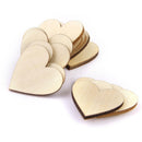 200 Pcs Basswood Blank Peach Heart Embellishments for DIY Crafts 20,30,40mm