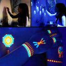 12Pcs/Set Halloween Makeup Neon Fluorescent Body Paint Luminous Pigment Bod