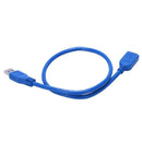50cm 20" Data Transfer USB 3.0 A Male to Female Extension Cable Blue P7L8