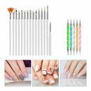 20Pcs Nail Art Gel Design Pen Painting Polish Brush Dotting Drawing Tools Set/