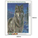 5D DIY Full Drill Diamond Painting Wolf Cross Stitch Embroidery Wall Art