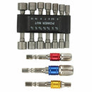 Power Nut Driver Drill Bit Set Metric Socket Wrench Screw Driver Hex + Impa