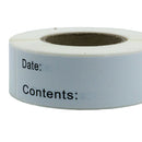 1 Roll of 125 Pieces Food Storage Labels Freezer & Refrigerator Self Adhesive