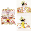 5x Anti slip Hook Sponge Cotton Satin Padded Clothes Suit Dress Rack Hangers
