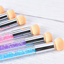 dual-ended 2 in 1 nail art stamper sponge head nail brush blooming UV gel  ou Gn