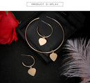 3Pcs/Set Romantic Women Love Heart Earring Hoop Big Round Pendant Jewelry Gifts