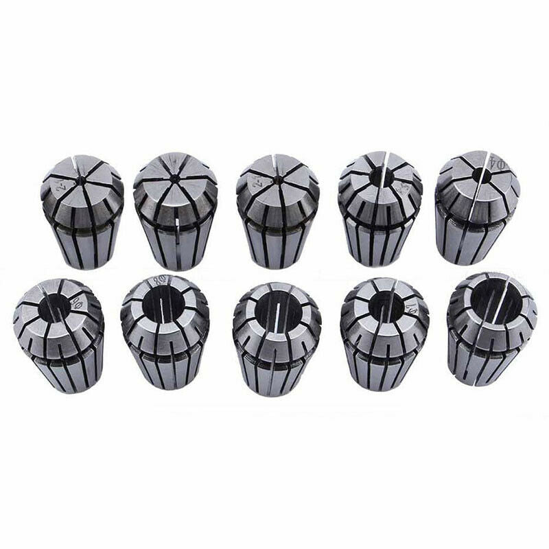 10Pcs/Set Ultra Precision ER16 1-10MM Spring Collet Set For CNC Milling Lat C9O7