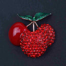 Red Cherry Brooches for Women Cherry Fruits Party Weddings Banquet Brooches