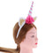 Unicorn Horn Headband Fancy Dress Adults Girls Party Flower Hairband Red
