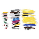 Montessori Maths Material 1-100 Numbers Count 1-10 Beads Bars Preschool Toys