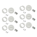 6Pcs 2" Round Locking Flush Pull Latch Hatch Lift Key Boat Door Deck White