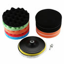 11Pcs 7 Inch 180mm Grid Sponge Buffer Polishing Pad Kit For Car Polisher UK J7A1