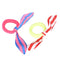 5PCS Rabbit Bunny Ear Ribbon Hair Band Wire Hair Bands Ribbon Dot Gum Headband Z