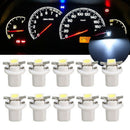 10pcs White B8.5D 5050 Led 1 SMD T5 LED Lamp Car Dashboard instrument Light Bulb