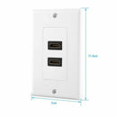 Hot New 4.7x3.1x0.6 inch 2-Port HDMI Wall Face Panel Cover Coupler Outlet