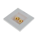 4 Pieces Binding Post Banana Plug Speaker Terminal Square Wall Face Plate
