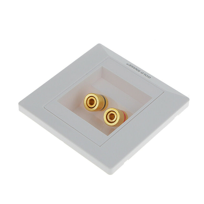 4 Pieces Binding Post Banana Plug Speaker Terminal Square Wall Face Plate