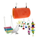 5pcs Bird Toys Hammock Rattan Balls Bells Perches Swing for Cage Decoration