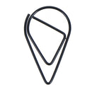 12pcs Brief Style Waterdrop Shaped Metal Paper Clip Bookmark StME