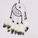 Taiji Dream Catcher Circular Net With Feathers Wall Hanging Ornament Decora