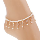 Stylish Beads Beaded stretch Crystal tassel Anklet Chain Elegant Foot Jewelry FT