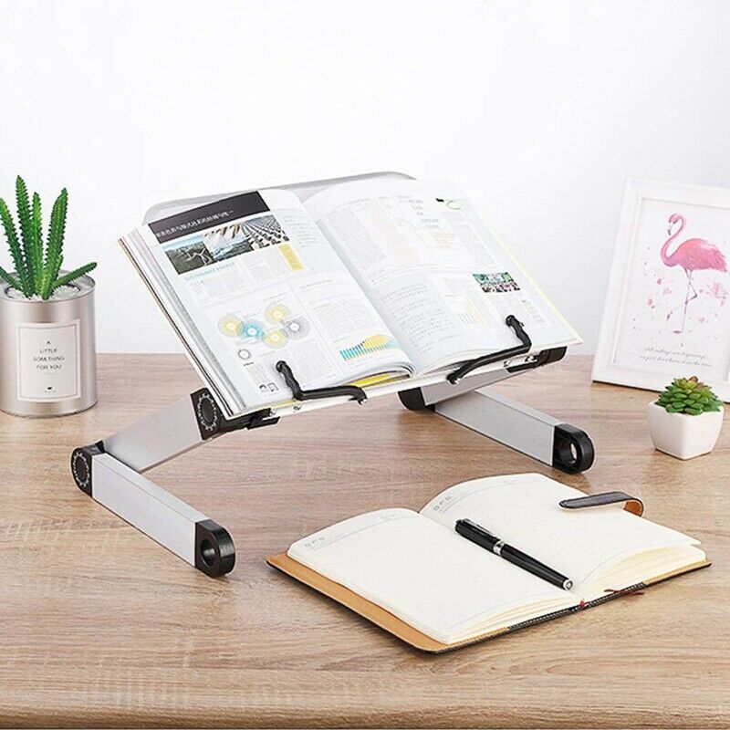 Adjustable Book Stand Height and Angle Adjustable Ergonomic Book Holder Alu