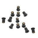 12x M5 Black Well Nuts Fairing Fastener Motorcycle 5mm Windscreen Well Nuts