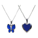 2pcs Charm Color Changing Mood Locket Pendant Necklace Fashion Jewelry Gift