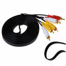 3 RCA Composite Male to Male Audio Video AV Cable for DVD TV