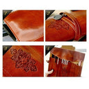 Retro Roll Leather Makeup Cosmetic Brush Pen Pencil Case Organizer Pouch BaFBES