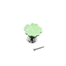 4x Creative Orchid Ceramic Drawer Cabinet Door Handles DIY Cupboard Knobs -Green