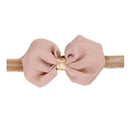 Baby Flower Hair Bow Band khaki