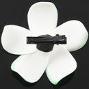Barrette hair clip with foam frangipani for girls women - Green
