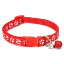 12PCS Dog Collars Pet Cat Puppy Buckle Nylon Collar with Bell 6 Colors G4N5