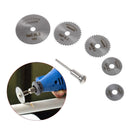 6pcs Circular Saw Disc Set Mini Drill Rotary Tool Wood Cutting Blade Accessory U