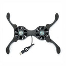 2Fans Foldable Laptop Cooling Cooler Pad Stand USB Powered For Laptop Notebook