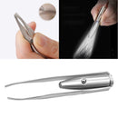 LED Eyebrow Tweezer Remover Professional Removal Makeup Tool Stainless Steel