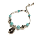 Top Lady jewelry turquoise bead owl pendants fashion popular girl bracelet B Gw