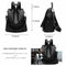 Women Backpack Purse Waterproof Pu Leather Anti-Theft Rucksack Fashion Scho B4R7