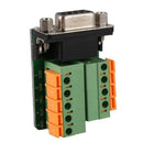 DB9 RS232 Serial Female Adapter Plate to 9 Position Terminal Connector Blac H4U2