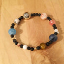 Solar System 9 Planets Universe Stars Women Office Style Natural Stones Bea S3I7