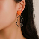 Creative Face Dangle Ear Stud Women Fashion Casual Drop Earrings Jewelry