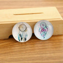 50 PCS Mixed dream catcher photo round dome glass cabochons 12mm diy handma E9Q8