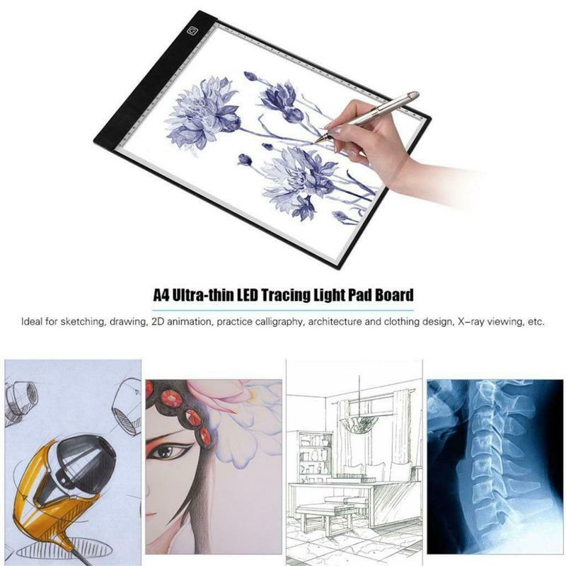 LED Tracing Light Box Board  A4 Drawing Copy Pad Table Stencil Display