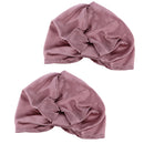 2pcs/set Women's Silk Sleeping Cap Night Sleep Hats Hair Care Scarves Bonnet