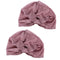 2pcs/set Women's Silk Sleeping Cap Night Sleep Hats Hair Care Scarves Bonnet