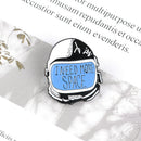 Astronaut Helmet Brooch Cartoon Dripping Oil Enamel Denim Shirt Lapel Pins